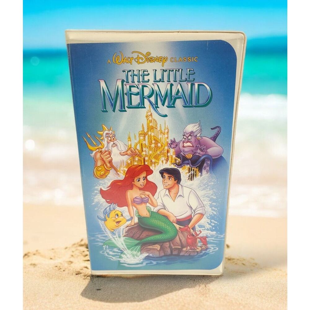 Disney THE LITTLE MERMAID VHS 1989 Black Diamond Edition Banned Cover OPENED